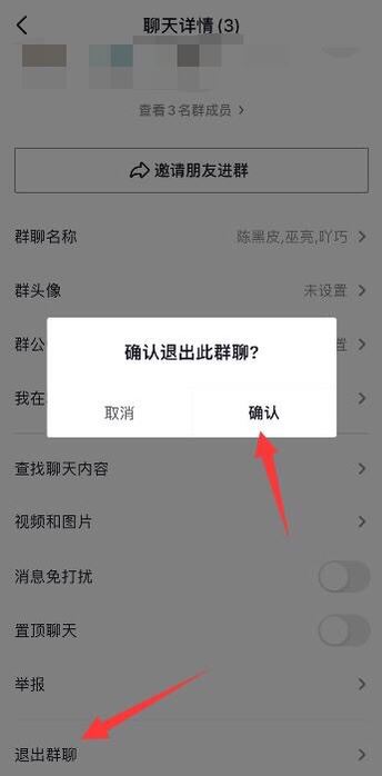 抖音群怎么退出群聊？